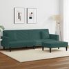 vidaXL Sofa Set Dark Green Velvet (100% polyester), wood, plastic Compact