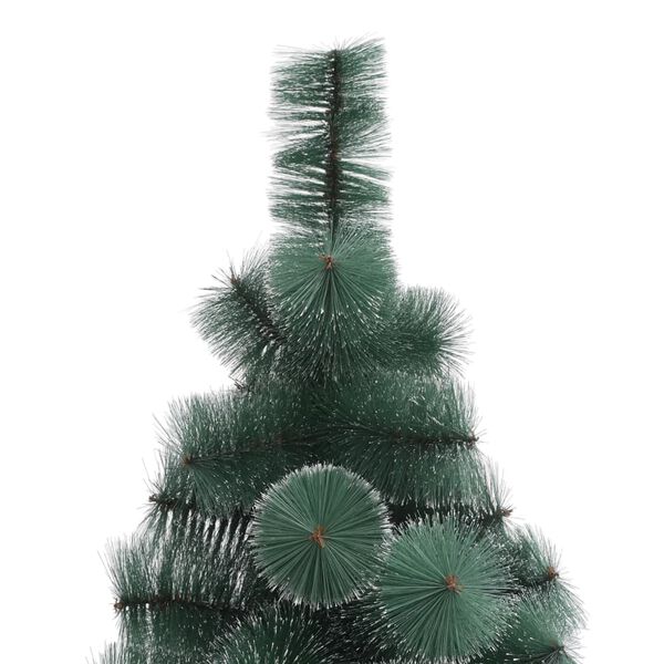 vidaXL Artificial Christmas Tree Green PET and Steel 82.7 in