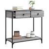 vidaXL Console Table Grey Sonoma Engineered wood, Metal Medium