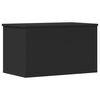vidaXL Storage Box Black Engineered Wood Medium Storage Box