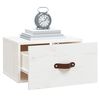 vidaXL Wall-mounted Bedside Cabinet Set of 2 White Solid pine wood Small
