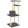 vidaXL Cat Tree Dark Gray Engineered wood, plush, sisal Medium Durable