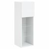 vidaXL TV Cabinet Set of 2 White Engineered wood, glass