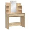 vidaXL Dressing Table Sonoma Oak Engineered wood, Glass