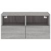 vidaXL TV Wall Cabinet Grey Sonoma Engineered wood Small TV Wall Cabinet