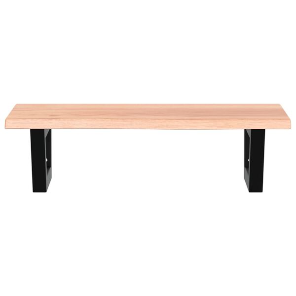 vidaXL Basin Shelf Wall Mounted Steel and Solid Wood Oak