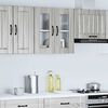 vidaXL Kitchen Wall Cabinet Grey sonoma Engineered wood and glass Medium