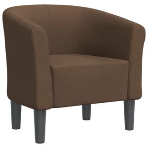 vidaXL Tub Chair Brown Fabric (100% polyester), Pinewood, Plywood Durable
