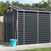 vidaXL Garden Shed Anthracite Galvanized Steel Large Garden Shed