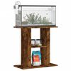 vidaXL Aquarium Stand Smoked Oak Engineered Wood Aquarium Stand