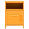 vidaXL Nightstand Set of 2 Mustard Yellow Steel 13.8x13.8x20.1 in