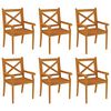 vidaXL Garden Dining Set Natural Wood Solid acacia wood Large Durable