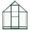 vidaXL Greenhouse Green and transparent Aluminum, polycarbonate Medium