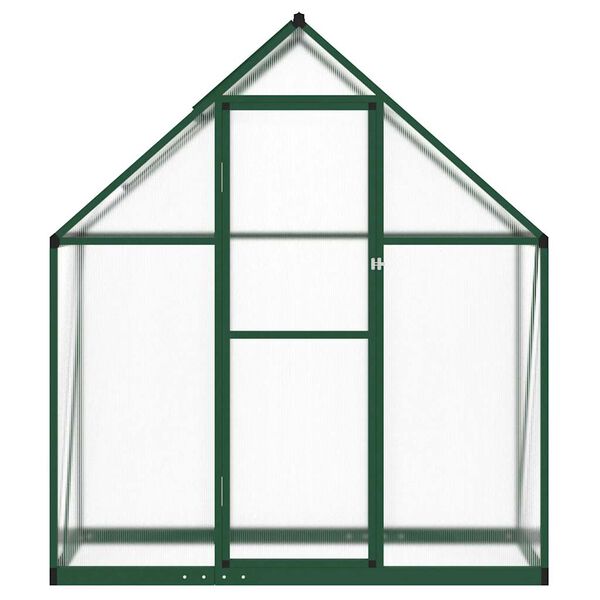 vidaXL Greenhouse Green and transparent Aluminum, polycarbonate Medium