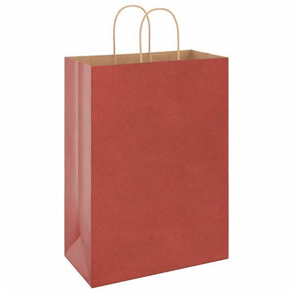 vidaXL Paper Bags 250 pcs with Handles Red 32x17x44 cm