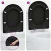 vidaXL Toilet Seat Black 18.19 x 14.17 x 1.69 in Duroplast