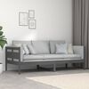 vidaXL Day Bed Grey Solid pine wood, plywood Twin Convertible