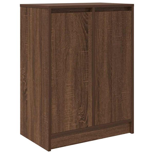 vidaXL Shoe Cabinet Brown Oak Engineered Wood Medium Shoe Cabinet
