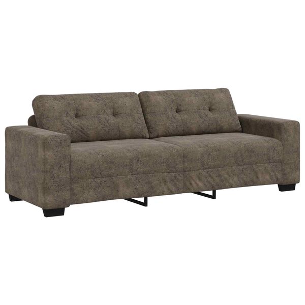 vidaXL Sofa with Cushion Dark gray Faux leather