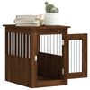 vidaXL Dog Crate Furniture Brown Oak Engineered Wood, Steel Medium