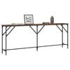 vidaXL Console Table Smoked oak Engineered wood 78.7 x 11.4 x 29.5 in