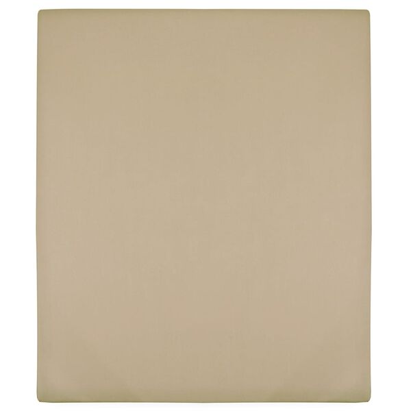 vidaXL Jersey Fitted Sheet Taupe 100% Cotton 39.4 x 78.7 in