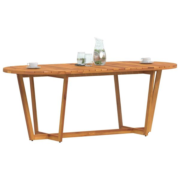 vidaXL Patio Dining Table Oval 78.7x35.4x29.5" Solid Wood Acacia