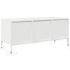 vidaXL TV Cabinet White Cold-rolled steel Medium Adjustable Feet