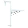 vidaXL Balcony Table White Plastic Small Foldable Balcony Table