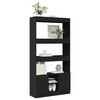 vidaXL Highboard Black Engineered Wood Tall Highboard Rectangular