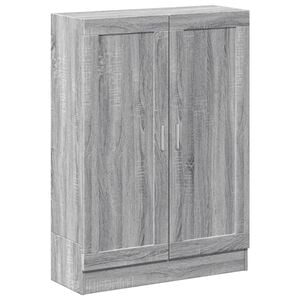 vidaXL Book Cabinet Grey Sonoma Engineered Wood Medium Book Cabinet