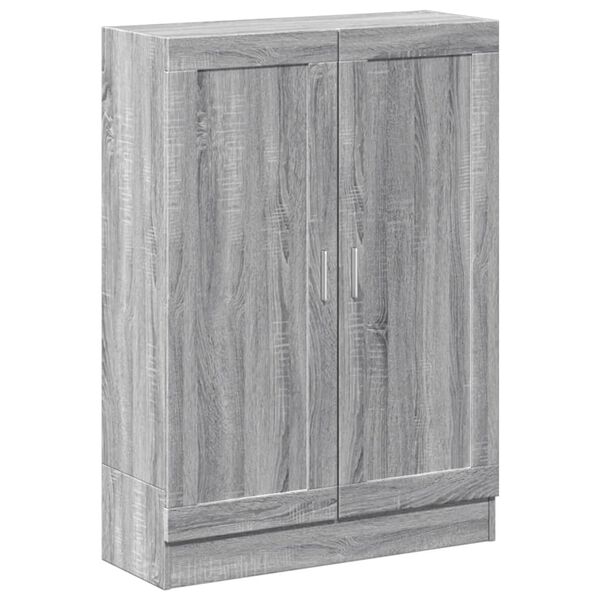 vidaXL Book Cabinet Grey Sonoma Engineered Wood Medium Book Cabinet
