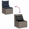 vidaXL 11 Piece Patio Sofa Set with Cushions Gray Poly Rattan