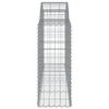 vidaXL Gabion Basket Set of 3 Silver Galvanized Iron