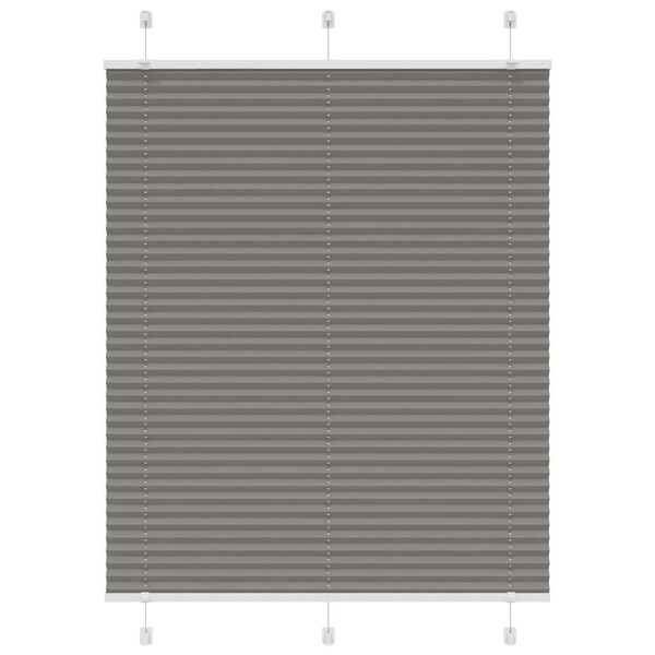 vidaXL Pleated Blind Anthracite Polyester 41.3 x 39.4 in