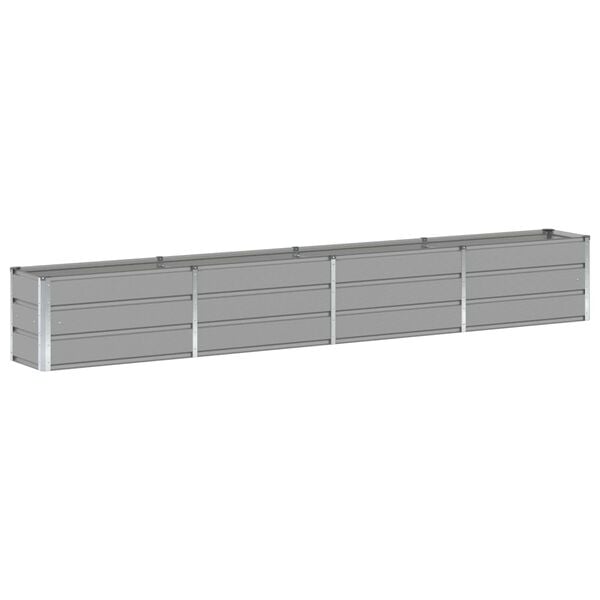 vidaXL Planter Light Grey 125.98 x 15.75 x 17.72 in Steel