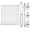 vidaXL Fence Posts Manual 13 pcs Silver Ø32mm 110 cm Galvanized steel