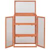 vidaXL Greenhouse Wooden Wood and Polycarbonate board 29.5x18.5x42.9 in