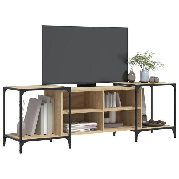 vidaXL TV Cabinet Sonoma Oak Engineered wood, Metal