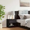 vidaXL Bedside Cabinet Black Engineered wood Compact Bedside Cabinet