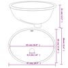 vidaXL Bathroom Sink White 18.5x15.4x8.3" Oval Ceramic