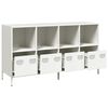 vidaXL Sideboard White Cold-rolled Steel Medium Sideboard Rectangular