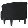 vidaXL Tub Chair Black Velvet (100% polyester), pinewood, plywood, plastic