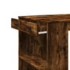 vidaXL Bar Table Smoked Oak Engineered Wood 40.2 in x 27.6 in x 40.7 in