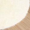 vidaXL Shaggy Rug Cream 100% Polyester 47.2x47.2 in Non-slip