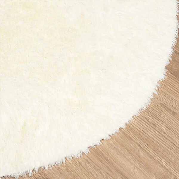 vidaXL Shaggy Rug Cream 100% Polyester 47.2x47.2 in Non-slip