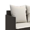 vidaXL Garden Sofa Set Brown, Cream White