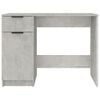 vidaXL Desk Concrete Gray Engineered Wood Medium Desk Rectangular