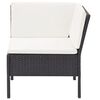 vidaXL Garden Lounge Set Black, Cream white