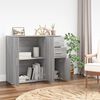 vidaXL Sideboard Grey Sonoma Engineered Wood Sideboard Rectangular
